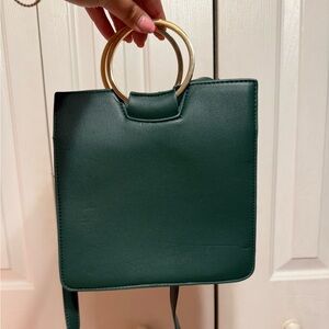 Elegant Green Leather Handbag